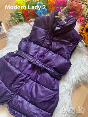 Лилав елек, снимка 2 - Детски якета и елеци - 50999546