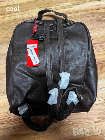 Оригинална мъжка раница Pierre Cardin – естествена кожа, нова с етикет, снимка 2 - Чанти - 51986690