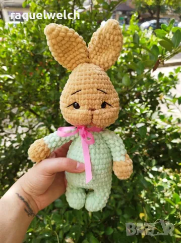 Ръчно Изплетено Зайче "Амигуруми, снимка 2 - Плюшени играчки - 47551001
