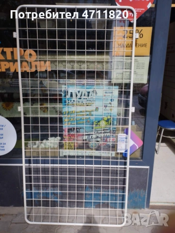 Стойка за мушама, стелажи, табли за стелаж, перфориран гръб, мострена решетка, снимка 6 - Стелажи и щандове - 53134835