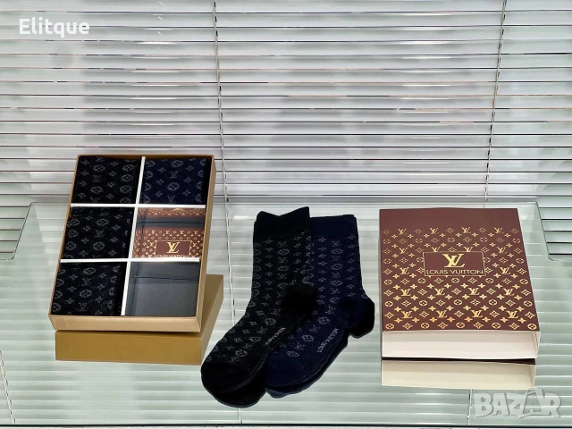 6 чифта чорапи в кутия louis vuitton Tommy Hilfiger Burberry 