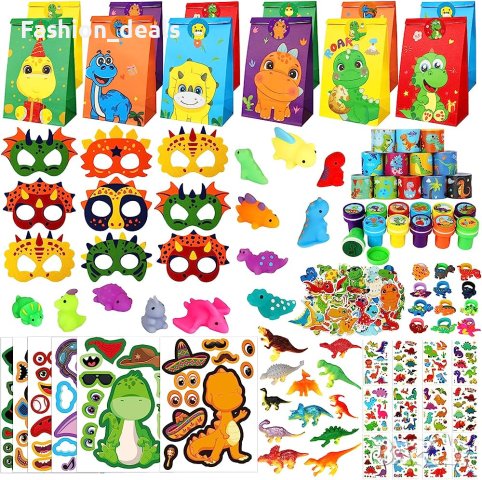 Нов комплект 170 броя Сувенири за парти с динозаври за деца игра подарък
