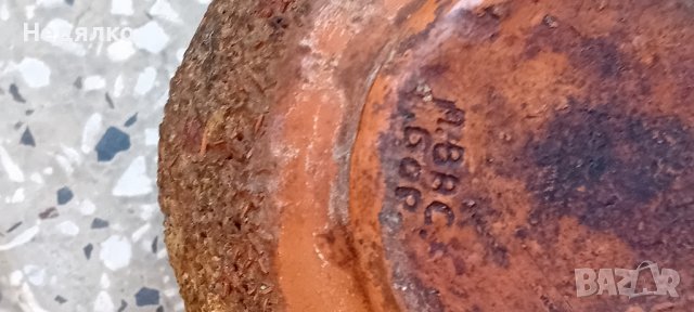 Стара бг авторска керамика,ваза,подписана, снимка 8 - Декорация за дома - 42598678