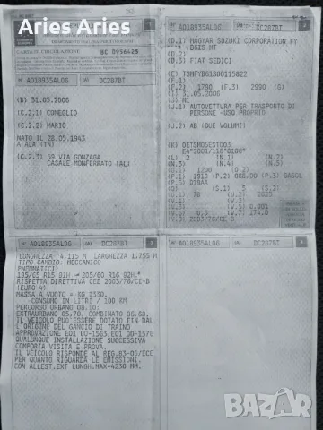 Fiat Sedici 1,9 JTD , Фиат Седичи 4х4 на части! Април 2006, снимка 12 - Автомобили и джипове - 47580699