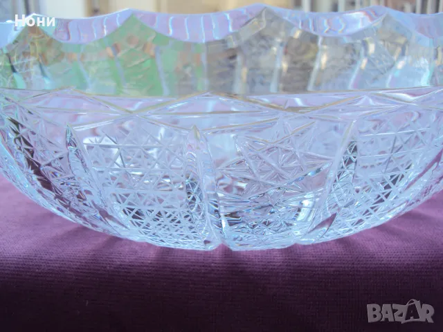 Кристална фруктиера от времето на соца, снимка 1