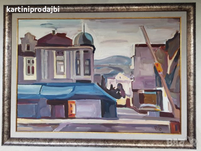 Маслена картина " Изглед от града ", снимка 4 - Картини - 24517015