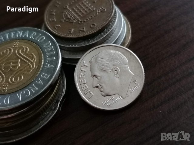 Монета - САЩ - 1 дайм | 2007г., снимка 2 - Нумизматика и бонистика - 34636122