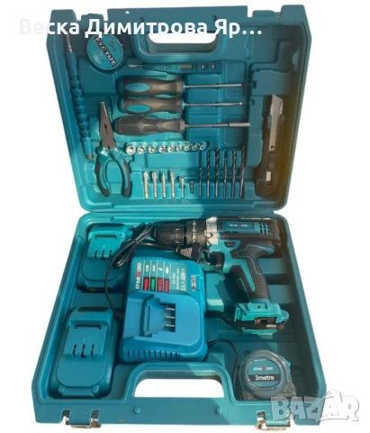 Комплект акумулаторен винтоверт – 30 части, снимка 3 - Винтоверти - 50799262