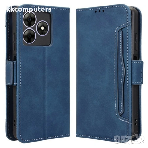 Blackview Wave 8 / Wave 8C / Oscal Flat 2 Magnetic Wallet2 Кожен Калъф и Протектор