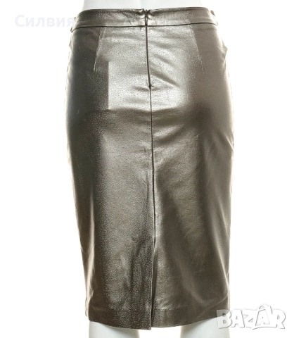 Нова златна кожена пола тип "молив" "Esmara by Heidi Klum", размер S, снимка 3 - Поли - 52409589