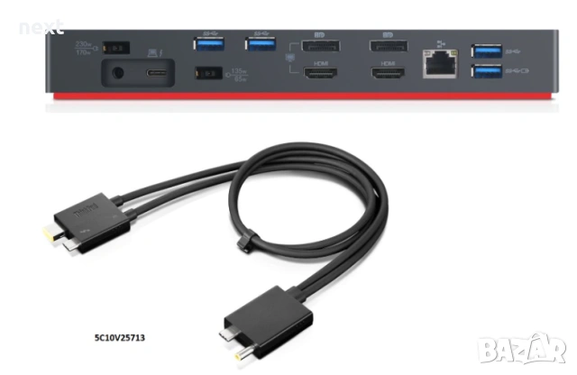 Докинг станция Lenovo ThinkPad Thunderbolt 3 Workstation Dock Gen 2 40AN +Гаранция