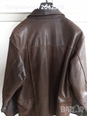 Мъжко кожено яке от естествена телешка кожа,размер L., снимка 2 - Якета - 39465237