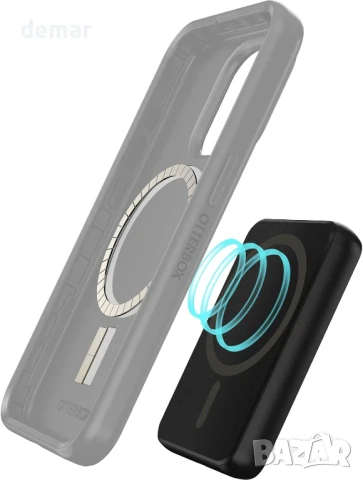 Безжична външна батерия OtterBox за MagSafe, 5000 mAh, черна, снимка 4 - Външни батерии - 51215196