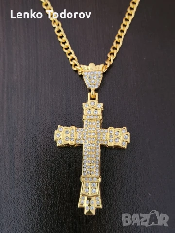 Колие от медицинска стомана с златно покритие , снимка 4 - Колиета, медальони, синджири - 51406939