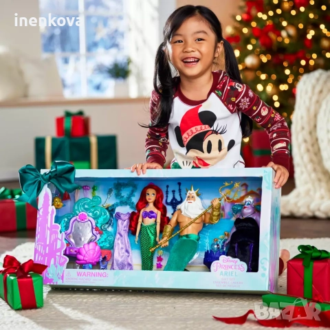 Оригинален комплект с кукли Дисни Ариел и цар Тритон, Урсула (Малката русалка), снимка 7 - Кукли - 50895248