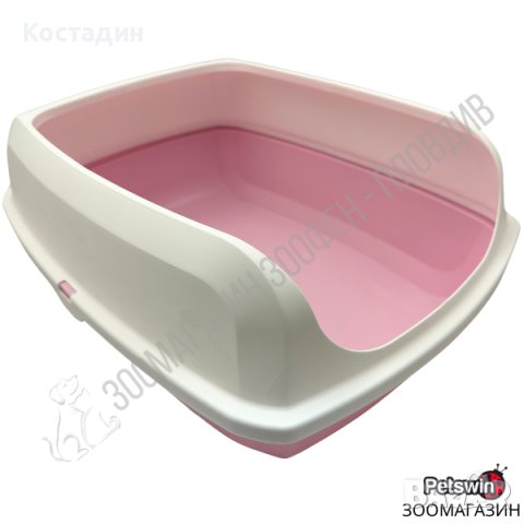 Полузатворена Котешка Тоалетна - M, L размер - Розова разцветка - Cat Toilet Easy - Pet Interest, снимка 2 - За котки - 44462358