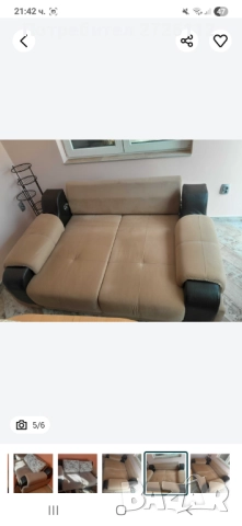 Разтегателен двуместен диван, снимка 5 - Дивани и мека мебел - 51546524