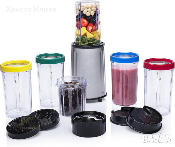 Блендер Tristar за смути и шейк 2 вида остриета и 6 чаши