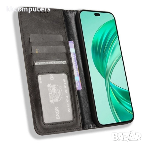 Honor X8c Retro Texture Wallet Калъф и Протектор, снимка 4 - Калъфи, кейсове - 51493381