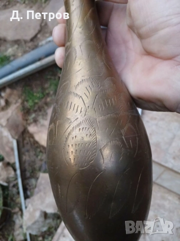 Стар меден тиган и месингова ваза, снимка 8 - Антикварни и старинни предмети - 52961928