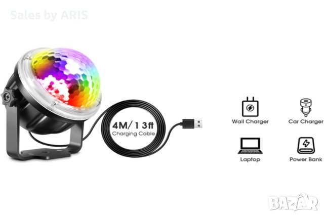 2бр LED прожектор със сценични диско светлини, звездна светлина, парти, снимка 2 - Прожектори - 44215082