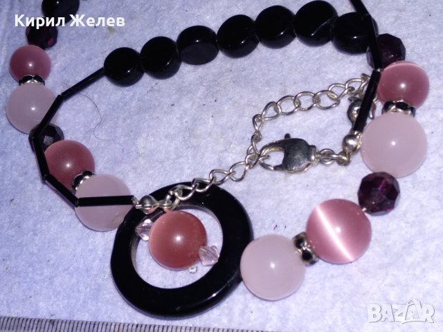 КРАСИВО ЕЛЕГАНТНО СКЪПОЦЕННО АРТ КОЛИЕ с ЮВЕЛИРНО ПОЛИРАНИ КАМЪНИ КОТЕШКО ОКО 38831, снимка 10 - Колиета, медальони, синджири - 41865511