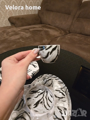 ДУБАЙСКИ сервиз за кафе -ЗЕБРА, снимка 3 - Сервизи - 53114113