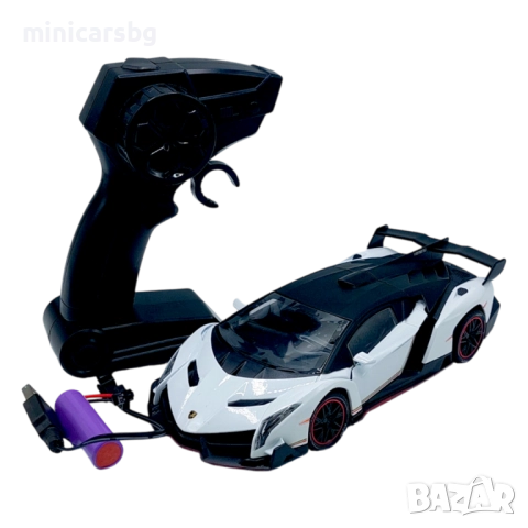 Метална кола Lamborghini 1:24 с дистанционно, звук и светлини