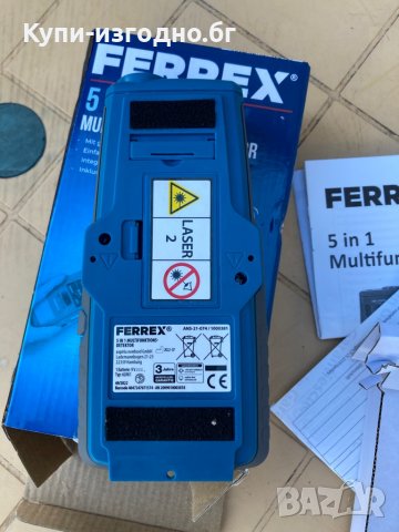 Ferrex Германия 5v1 - Лазерен детектор, снимка 7 - Други инструменти - 39955702