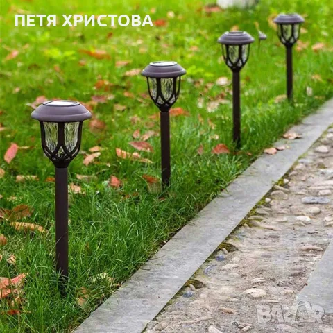 Соларна лампа за градина "уникален дизайн и визия" модел 2024 - 1 бр, снимка 4 - Декорация за дома - 55788447