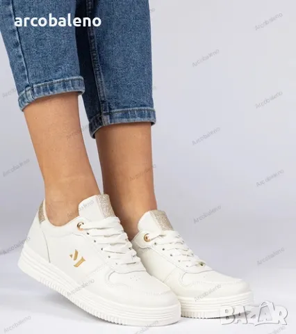 Дамски маратонки със златен и сребърен блясък Emilia, 3цвята , снимка 2 - Маратонки - 49426464