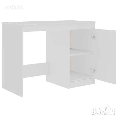 vidaXL Бюро, бяло, 140x50x76 см, инженерно дърво, снимка 6 - Бюра - 56146586