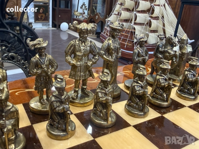 Луксозна професионална шахматна маса Italfama. №7892, снимка 6 - Антикварни и старинни предмети - 53648168