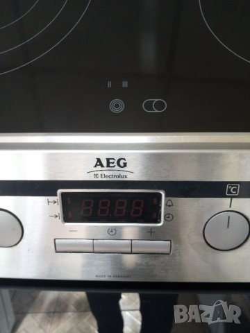 Иноксова печка за вграждане с керамичен плот Аег Aeg 2 години гаранция!, снимка 2 - Печки, фурни - 44156012