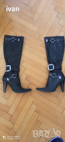 дамски официални ботуши от естествена кожа 38