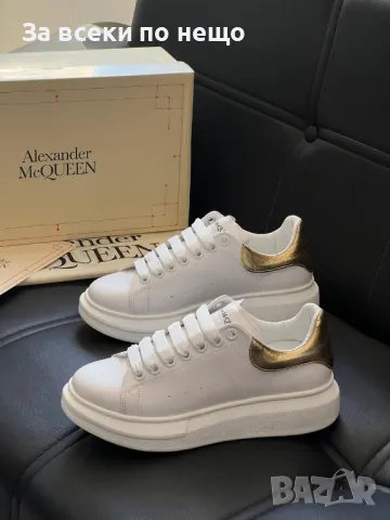Alexander McQueen Дамски Бели Маратонки👟Дамски Спортни Обувки В Бял Цвят Александър Макуин Код E373