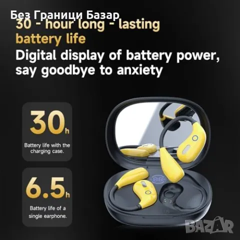 Нови Open Ear Bluetooth 5.4 спортни слушалки – костна проводимост, 30ч, снимка 4 - Слушалки и портативни колонки - 49743340
