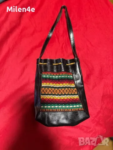 Чанта от естествена кожа с шевици, снимка 1