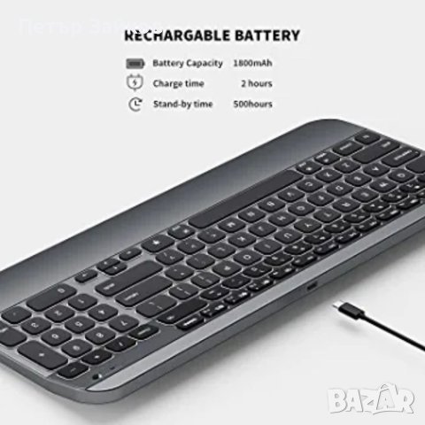 Bluetooth клавиатура NIXIUKOL за Mac OS, снимка 7 - Клавиатури и мишки - 40891775
