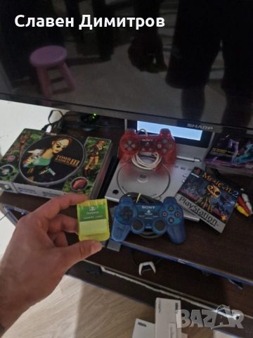 Playstation 1 с чип игри и монитор , снимка 1