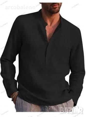 Мъжка ежедневна риза с дълъг ръкав, 6цвята - 023, снимка 2 - Ризи - 39799122