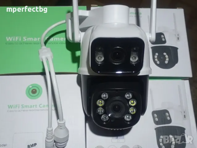 Двойна камера 8 МР PTZ ICSEE WIFI Камера с два обектива Human Detect , снимка 8 - IP камери - 50411959