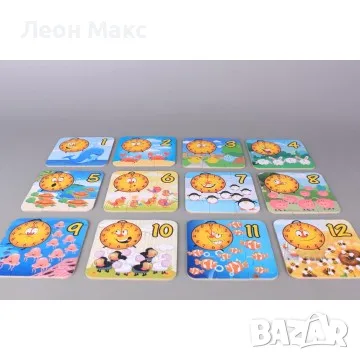 Пъзел образователен часовник и числа, снимка 3 - Игри и пъзели - 48288673