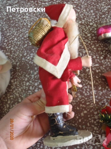 Коледни Дядо Мраз / Съветски Дядо Коледа ретро КУКЛА от 1951г., снимка 3 - Антикварни и старинни предмети - 53836877
