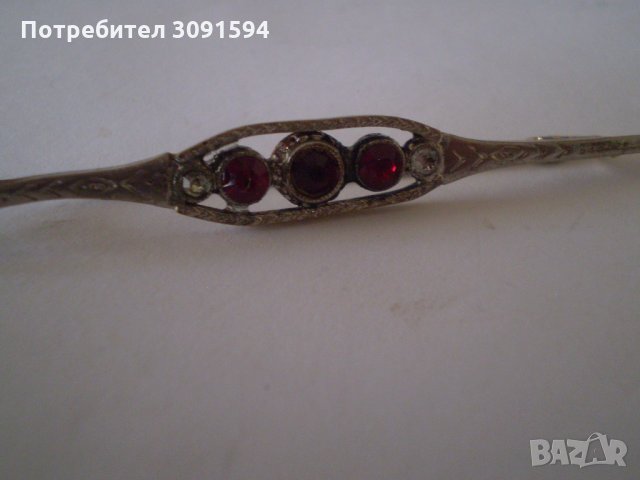 Старинна брошка игла  за вратовръзка за шал, снимка 7 - Антикварни и старинни предмети - 34853250