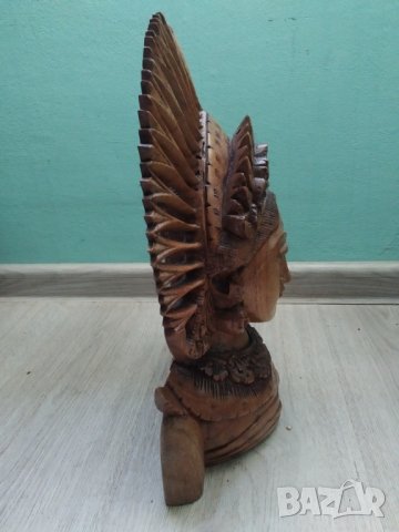 ДЪРВЕНА СТАТУЕТКА-ИНДОНЕЗИЯ, снимка 4 - Други ценни предмети - 40143053