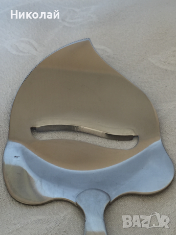 Нож / слайсер/ шпатула за сирене с керамична дръжка Elesva Delft blue, неръждаема стомана, нов, снимка 11 - Прибори за хранене, готвене и сервиране - 36166690