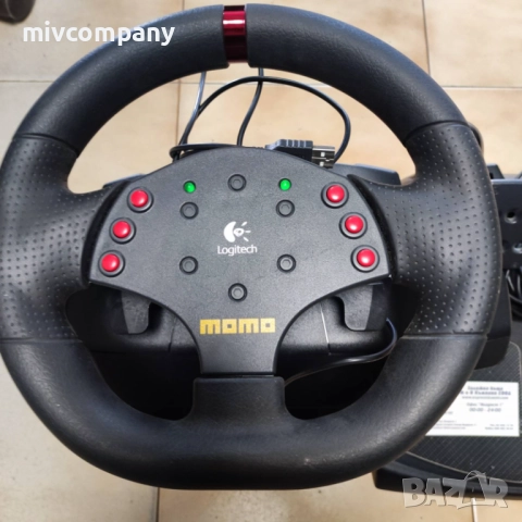 Волан Logitech Momo Racing педали скоростен лост, снимка 7 - Аксесоари - 52628369