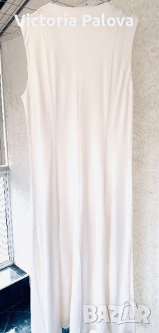 Дълга рокля с цепки, лакостена материя, снимка 12 - Рокли - 41327538