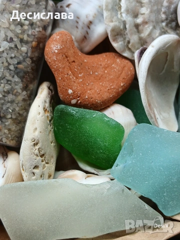 морско стъкло и микс от мидени черупки , снимка 2 - Други - 53525203